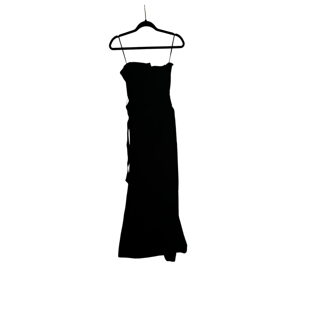 A.L.C. Elsie Black Strapless Jumpsuit Belted Wide Leg Formal Evening Size 2